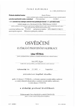 Ověření profesní kvalifikace, LT